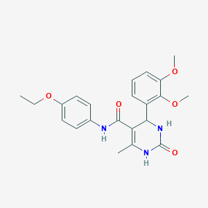 molecular formula C22H25N3O5 B5029622 4-(2,3-dimethoxyphenyl)-N-(4-ethoxyphenyl)-6-methyl-2-oxo-1,2,3,4-tetrahydro-5-pyrimidinecarboxamide 