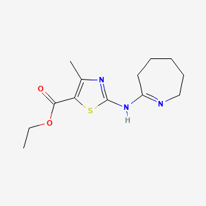 molecular formula C13H19N3O2S B5029627 ethyl 4-methyl-2-(3,4,5,6-tetrahydro-2H-azepin-7-ylamino)-1,3-thiazole-5-carboxylate 