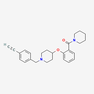 molecular formula C26H30N2O2 B5029647 1-(4-ethynylbenzyl)-4-[2-(1-piperidinylcarbonyl)phenoxy]piperidine 