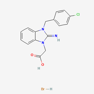 molecular formula C16H15BrClN3O2 B5029669 [3-(4-chlorobenzyl)-2-imino-2,3-dihydro-1H-benzimidazol-1-yl]acetic acid hydrobromide 