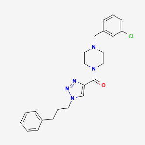 1-(3-chlorobenzyl)-4-{[1-(3-phenylpropyl)-1H-1,2,3-triazol-4-yl]carbonyl}piperazine