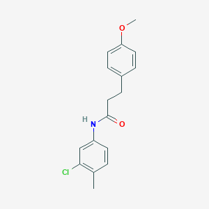 molecular formula C17H18ClNO2 B502968 N-(3-chloro-4-methylphenyl)-3-(4-methoxyphenyl)propanamide 
