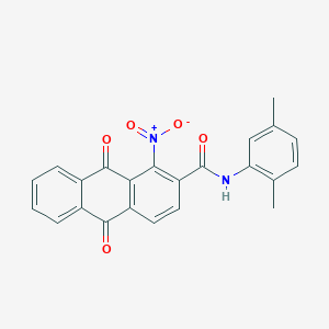 molecular formula C23H16N2O5 B5029687 N-(2,5-dimethylphenyl)-1-nitro-9,10-dioxo-9,10-dihydro-2-anthracenecarboxamide 