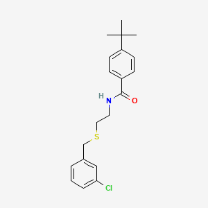 molecular formula C20H24ClNOS B5029718 4-tert-butyl-N-{2-[(3-chlorobenzyl)thio]ethyl}benzamide 
