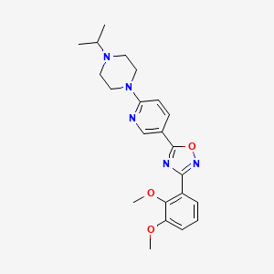 molecular formula C22H27N5O3 B5029731 1-{5-[3-(2,3-dimethoxyphenyl)-1,2,4-oxadiazol-5-yl]-2-pyridinyl}-4-isopropylpiperazine 