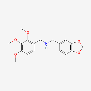molecular formula C18H21NO5 B5029738 (1,3-benzodioxol-5-ylmethyl)(2,3,4-trimethoxybenzyl)amine 