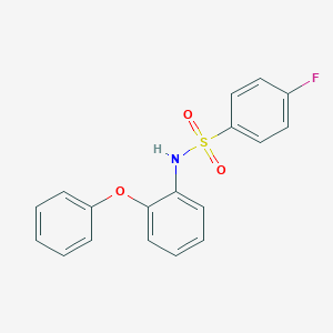 molecular formula C18H14FNO3S B502974 4-fluoro-N-(2-phenoxyphenyl)benzenesulfonamide 