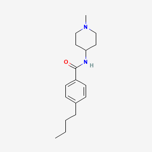 molecular formula C17H26N2O B5029772 4-butyl-N-(1-methyl-4-piperidinyl)benzamide 