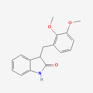 molecular formula C17H17NO3 B5029778 3-(2,3-dimethoxybenzyl)-1,3-dihydro-2H-indol-2-one 