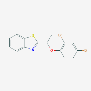 molecular formula C15H11Br2NOS B502978 1-(1,3-Benzothiazol-2-yl)ethyl 2,4-dibromophenyl ether 