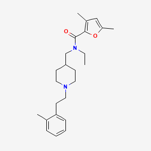 molecular formula C24H34N2O2 B5029784 N-ethyl-3,5-dimethyl-N-({1-[2-(2-methylphenyl)ethyl]-4-piperidinyl}methyl)-2-furamide 