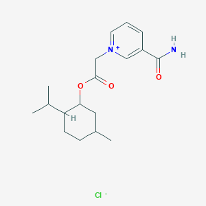 molecular formula C18H27ClN2O3 B5029826 3-(aminocarbonyl)-1-{2-[(2-isopropyl-5-methylcyclohexyl)oxy]-2-oxoethyl}pyridinium chloride 