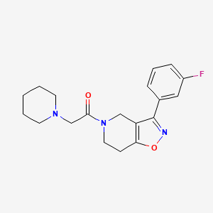 molecular formula C19H22FN3O2 B5029834 3-(3-fluorophenyl)-5-(1-piperidinylacetyl)-4,5,6,7-tetrahydroisoxazolo[4,5-c]pyridine 
