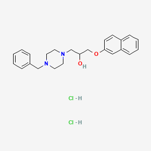 molecular formula C24H30Cl2N2O2 B5029849 1-(4-benzyl-1-piperazinyl)-3-(2-naphthyloxy)-2-propanol dihydrochloride 