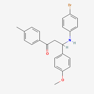3-[(4-bromophenyl)amino]-3-(4-methoxyphenyl)-1-(4-methylphenyl)-1-propanone