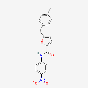 molecular formula C19H16N2O4 B5029867 5-(4-methylbenzyl)-N-(4-nitrophenyl)-2-furamide 