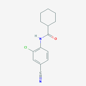 molecular formula C14H15ClN2O B502987 N-(2-chloro-4-cyanophenyl)cyclohexanecarboxamide 