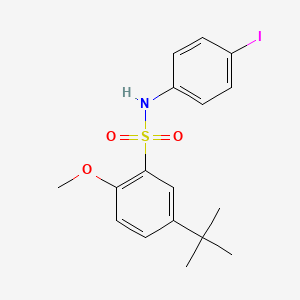molecular formula C17H20INO3S B5029872 5-tert-butyl-N-(4-iodophenyl)-2-methoxybenzenesulfonamide 