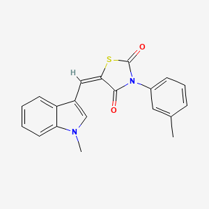 5-[(1-methyl-1H-indol-3-yl)methylene]-3-(3-methylphenyl)-1,3-thiazolidine-2,4-dione