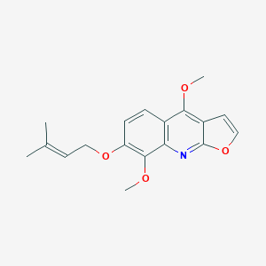 molecular formula C18H19NO4 B050299 7-异戊烯氧基-γ-法加林 CAS No. 23417-92-7