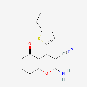 molecular formula C16H16N2O2S B5029900 2-amino-4-(5-ethyl-2-thienyl)-5-oxo-5,6,7,8-tetrahydro-4H-chromene-3-carbonitrile 