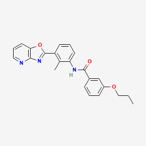 molecular formula C23H21N3O3 B5029901 N-(2-methyl-3-[1,3]oxazolo[4,5-b]pyridin-2-ylphenyl)-3-propoxybenzamide 