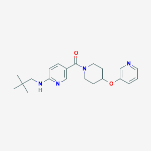molecular formula C21H28N4O2 B5029925 N-(2,2-dimethylpropyl)-5-{[4-(3-pyridinyloxy)-1-piperidinyl]carbonyl}-2-pyridinamine 