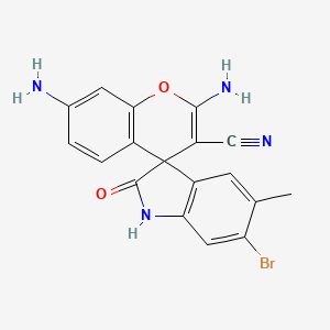 2,7-diamino-6'-bromo-5'-methyl-2'-oxo-1',2'-dihydrospiro[chromene-4,3'-indole]-3-carbonitrile