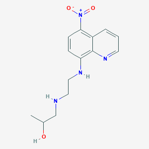 molecular formula C14H18N4O3 B5029930 1-({2-[(5-nitro-8-quinolinyl)amino]ethyl}amino)-2-propanol 