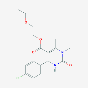 molecular formula C17H21ClN2O4 B5029934 2-ethoxyethyl 4-(4-chlorophenyl)-1,6-dimethyl-2-oxo-1,2,3,4-tetrahydro-5-pyrimidinecarboxylate CAS No. 5721-24-4