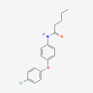 molecular formula C17H18ClNO2 B5029942 N-[4-(4-chlorophenoxy)phenyl]pentanamide 