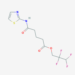 molecular formula C11H12F4N2O3S B5029967 2,2,3,3-tetrafluoropropyl 5-oxo-5-(1,3-thiazol-2-ylamino)pentanoate 