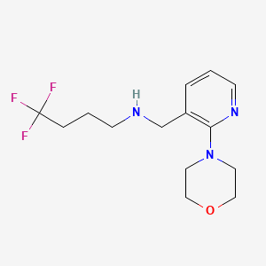molecular formula C14H20F3N3O B5030002 4,4,4-trifluoro-N-{[2-(4-morpholinyl)-3-pyridinyl]methyl}-1-butanamine 