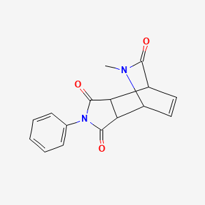 molecular formula C16H14N2O3 B5030016 8-methyl-4-phenyl-4,8-diazatricyclo[5.2.2.0~2,6~]undec-10-ene-3,5,9-trione 