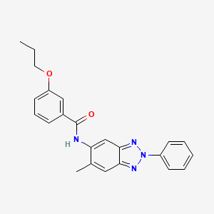 molecular formula C23H22N4O2 B5030023 N-(6-methyl-2-phenyl-2H-1,2,3-benzotriazol-5-yl)-3-propoxybenzamide 