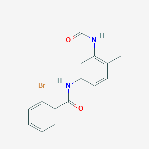 molecular formula C16H15BrN2O2 B5030056 N-[3-(acetylamino)-4-methylphenyl]-2-bromobenzamide 