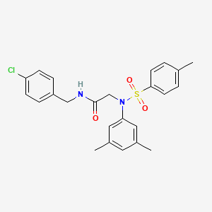molecular formula C24H25ClN2O3S B5030090 N~1~-(4-chlorobenzyl)-N~2~-(3,5-dimethylphenyl)-N~2~-[(4-methylphenyl)sulfonyl]glycinamide 