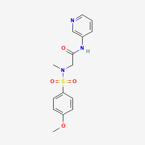 molecular formula C15H17N3O4S B5030134 N~2~-[(4-methoxyphenyl)sulfonyl]-N~2~-methyl-N~1~-3-pyridinylglycinamide 