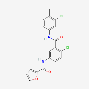 molecular formula C19H14Cl2N2O3 B5030138 N-(4-chloro-3-{[(3-chloro-4-methylphenyl)amino]carbonyl}phenyl)-2-furamide 