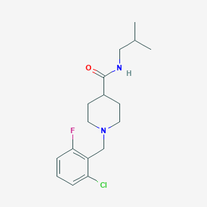 molecular formula C17H24ClFN2O B5030144 1-(2-chloro-6-fluorobenzyl)-N-isobutyl-4-piperidinecarboxamide 
