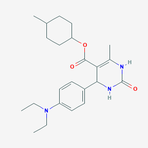 molecular formula C23H33N3O3 B5030157 4-methylcyclohexyl 4-[4-(diethylamino)phenyl]-6-methyl-2-oxo-1,2,3,4-tetrahydro-5-pyrimidinecarboxylate 