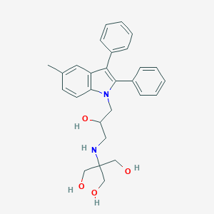 B503018 2-((2-hydroxy-3-(5-methyl-2,3-diphenyl-1H-indol-1-yl)propyl)amino)-2-(hydroxymethyl)propane-1,3-diol CAS No. 500015-22-5