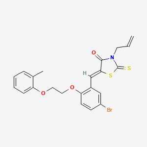 molecular formula C22H20BrNO3S2 B5030210 3-allyl-5-{5-bromo-2-[2-(2-methylphenoxy)ethoxy]benzylidene}-2-thioxo-1,3-thiazolidin-4-one 