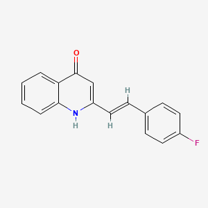 molecular formula C17H12FNO B5030216 2-[2-(4-fluorophenyl)vinyl]-4-quinolinol 