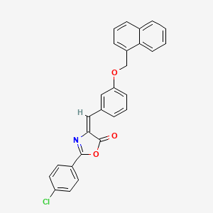 molecular formula C27H18ClNO3 B5030232 2-(4-chlorophenyl)-4-[3-(1-naphthylmethoxy)benzylidene]-1,3-oxazol-5(4H)-one 