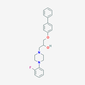 B503024 1-[4-(2-Fluorophenyl)piperazin-1-yl]-3-(4-phenylphenoxy)propan-2-ol CAS No. 524723-96-4