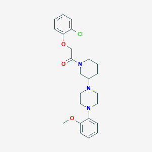 molecular formula C24H30ClN3O3 B5030252 1-{1-[(2-chlorophenoxy)acetyl]-3-piperidinyl}-4-(2-methoxyphenyl)piperazine 