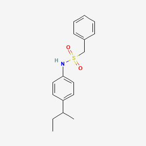 molecular formula C17H21NO2S B5030257 N-(4-sec-butylphenyl)-1-phenylmethanesulfonamide 