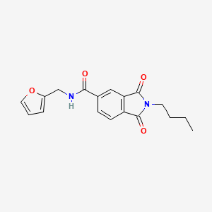 molecular formula C18H18N2O4 B5030290 2-butyl-N-(2-furylmethyl)-1,3-dioxo-5-isoindolinecarboxamide 