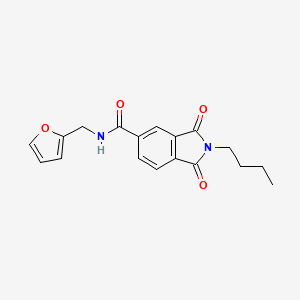 2-butyl-N-(2-furylmethyl)-1,3-dioxo-5-isoindolinecarboxamide